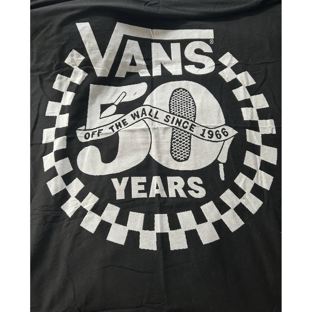 VANS 50th Anniversary Woven Fringe Edge Throw Blanket 65" X 53" Collectible NEW